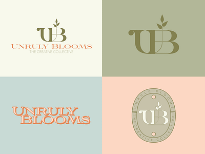 Unruly Blooms Branding Pt2 badge brand branding design graphic design illustration logo merch merchandise ui