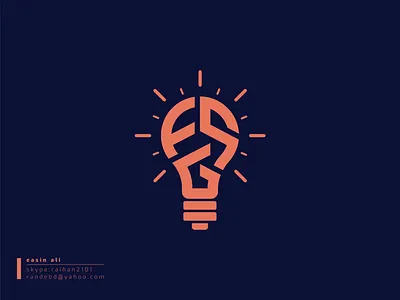 "FSG" logo branding creative design flat icon lettering logo minimal