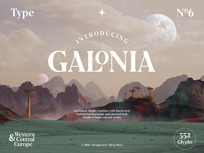 Galonia Type beautiful classy display flared font landscape ligature luxury nature planet serif sharp stylish type typeface