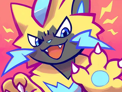 Zeraora art cute design electric logo pokemon