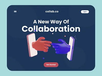 Collab.co website concept app brand design branding graphic design responsive design typography ui web design web development website