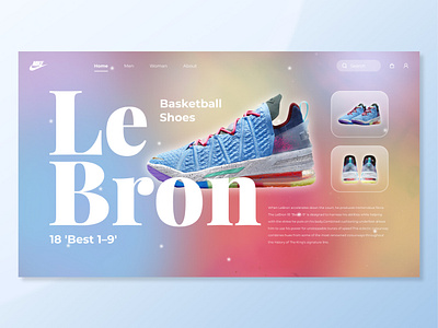 Web Design - Basketball Web Shoes Part 3 branding design design website graphic design illustration ui ui ux ui design uidesign uiux uiux web user interface ux web design web inteface web programing web shoes web store web ui website design