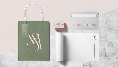 M. SELECTIONS - visual identity brand design branding design designer graphic design logo