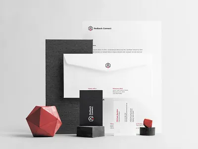 Redback Brand Identity brand identity brand redesign branding business card collaborate connect connection corporate elegant envelope folder letterhead logo logo design logo refresh redback simple subtle tech technology