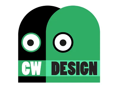 CW Design logo blocks branding colour contrast faces graphic design logo minimalistic opacity simple