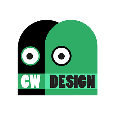 CW Design logo blocks branding colour contrast faces graphic design logo minimalistic opacity simple