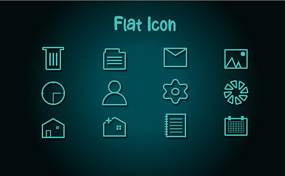 Flat Icon branding flat graphic design icon icon design logo minimalist tanvir