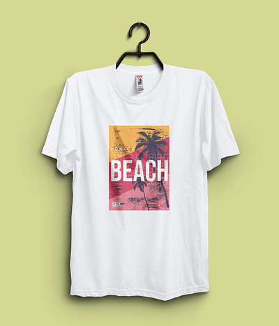 Summer Beach T-shirt Design.......... beach design branding comphany design illustration modern logo summer t shirt t shirt t shirt design vector design