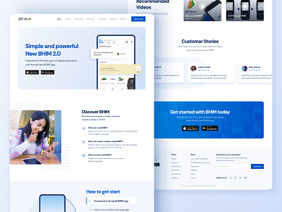 Bhim Landing Page | Redesigned design landing page modern simple ui ux website