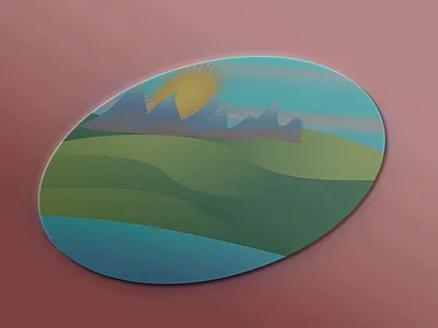 morning logo bright colors design flat design graphic design illustrator landscape logo mock up morning morning logo nature sun sun rising