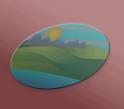 morning logo bright colors design flat design graphic design illustrator landscape logo mock up morning morning logo nature sun sun rising