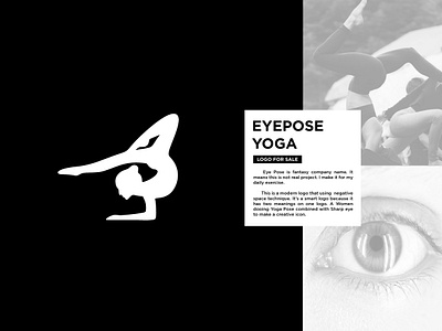 Eyepose Yoga Logo art branding calm creative creative design dance design dual meaning logo eye health icon illustration logo negative space sharp smart logo ui vector yoga