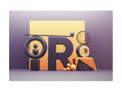 Letter R 3d 3d art 3d artist 3d environment 3d visualisation abstract blender blender 3d cycles type