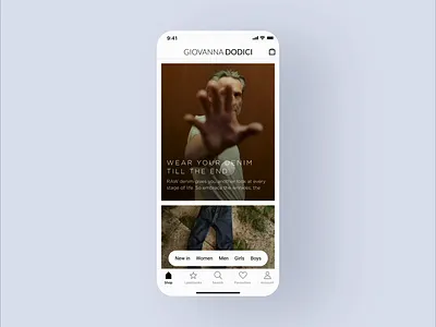 Brand Stories android app design ecommerce ios ui ux