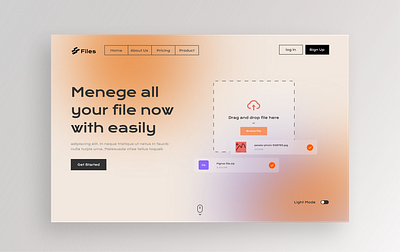 Manage File - Laning Page concept design documents download fil download system drive file file uploud file website landing page landing page file manage manage file ui ui design ux ux design web design web design file website file