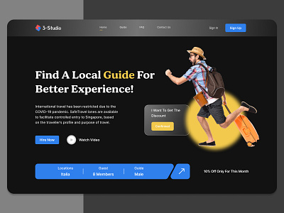 Travel Guide 2021 awesome design branding design graphic design header illustration landing page logo most popular travel trending typography ux web design