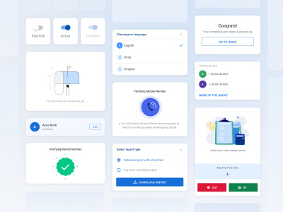 E-wallet Component Cards component design ewallet management mobile app mobile ui ui ux mobile app design uidesign uiux