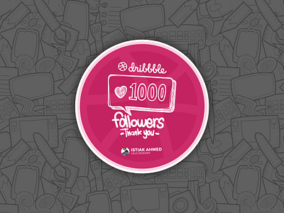 1000 Followers 1000 1k art clean design doodle doodles dribbble follow followers illustraion trend ui ux