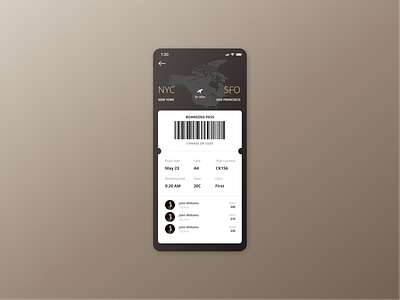 DailyUI024 / Boarding Pass app dailyui design ux web webdesign