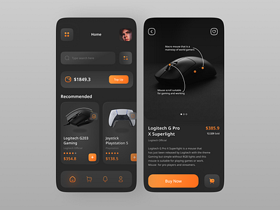 Gaming Shop App app design gamingshop ui uidesign uiux ux uxdesign