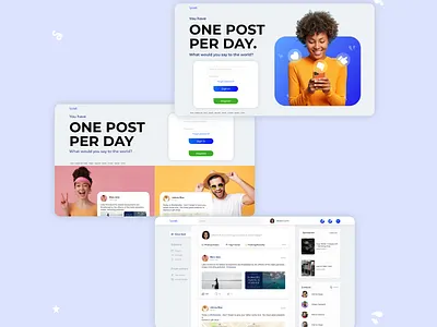 One post a day - Concept design design landing page ui ux webdesign website