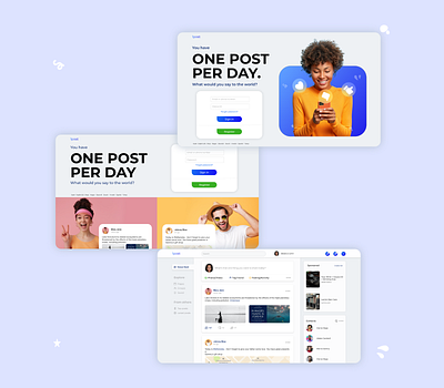 One post a day - Concept design design landing page ui ux webdesign website