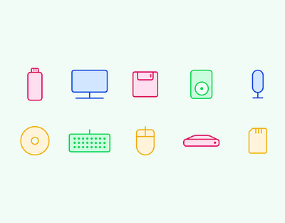 I/O Devices adobe graphic design icon icondesign iconpack illustration illustrator ui ui design