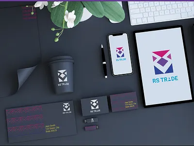 Branding of RS Trade Company branding business card design graphic design logo stationary