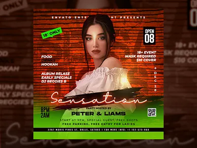 Night Club Party Flyer Template PSD artist birthday club dj flyer girls holidays night club night out party club summer template weekend