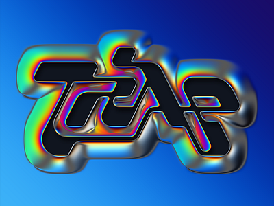 TRAP lettering abstract art chrome colors colourful design filter forge generative holo holographic illustration iridescent lettering logo trap type type design typography