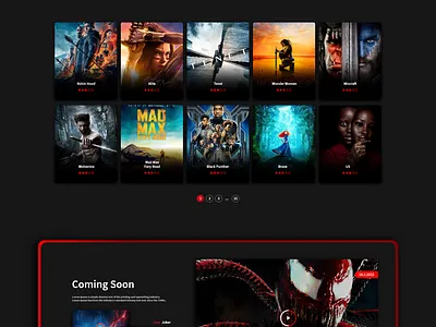 Movie Stream Web Design graphic design ux web design
