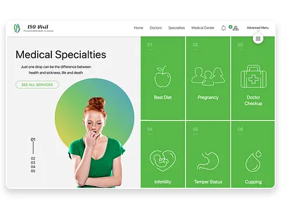 ISO Visit Web App app branding design graphic design landing page logo medical medicine ui ux web design website
