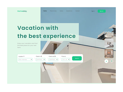 Homestay. - Header branding design productdesign ui ux webdesign