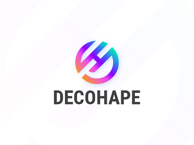 Decohape logo design 2d 3d adobe illustrator brand identity branding agency branding and identity gradient logo lettermark logo logo and branding logo design logo designer logo folio 2021 logo trends 2021 logos logotype minimal modern logo monogram logo