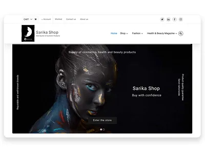 Sarika Shop Website blog branding ecommerce graphic design landing page ui ux web design website