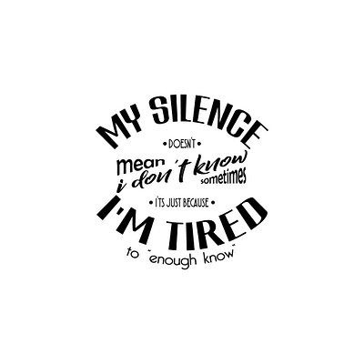 MY SILENCE design flat illustration minimal t shirt mockup