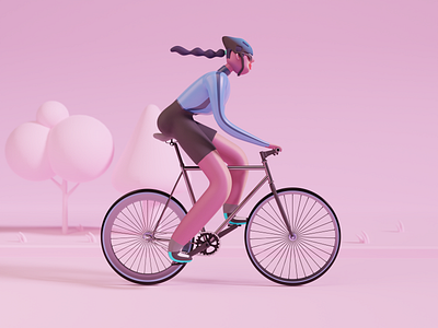 Pandemic Ride 3d 3d animation 3d art 3dillustration blender3d clean design illustration ui webdesign webillustration