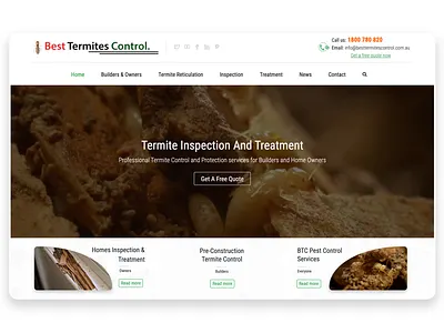 Best Termites Control (BTC) Website blog branding design graphic design landing page pests portfolio ui ux web design website