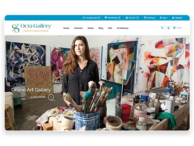Octa Gallery Website branding design ecommerce graphic design illustration landing page logo shop ui ux vector website