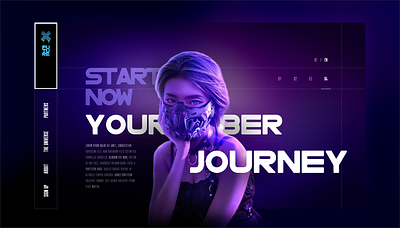 Concept | Cyberpunk game Journey Landing page branding cyber cyberpunk design graphic design landing landing page uiux ux website website design