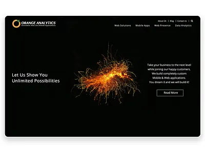Orange Analytics Company Website app blog branding consultation design graphic design landing page portfolio ui ux web design website