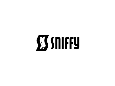 Sniffy animal bear branding logo negativespace outdoor smell vapor wild wilderness