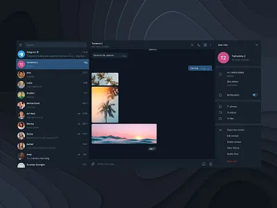 Direct messaging(Telegram Replication) ui