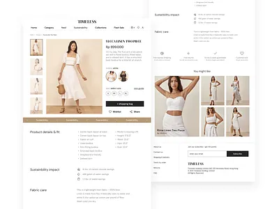 Timeless is the new trend ecommerce fashion indonesia online shop online store ui webdesign