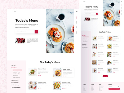 Food - Manu Page branding clean colorful creative delivery design food fresh graphic design healthy landing page manu popular shot restaurant top 2021 trending design ui ux web design website