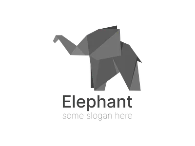 Company logo - Origami style (elephant) branding design graphic design illustration logo typography ui ux vector