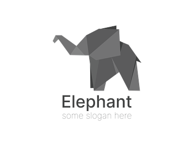 Company logo - Origami style (elephant) branding design graphic design illustration logo typography ui ux vector