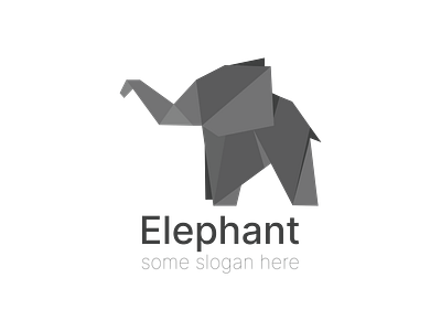 Company logo - Origami style (elephant) branding design graphic design illustration logo typography ui ux vector