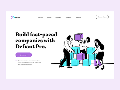 Defiant Landing Page 3d animation brand identity branding colors design graphic design illustration label logo minimal motion graphics typography ui