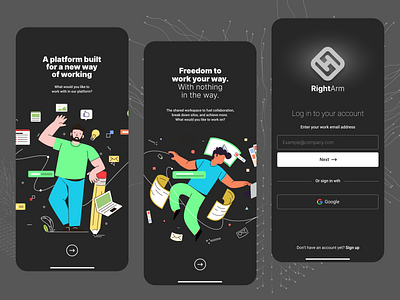 Onboarding Screen android application art best 2022 clean dark ui design drawing illustration ios minimal mobile app design modern product design ui user experience user interaction user interface ux